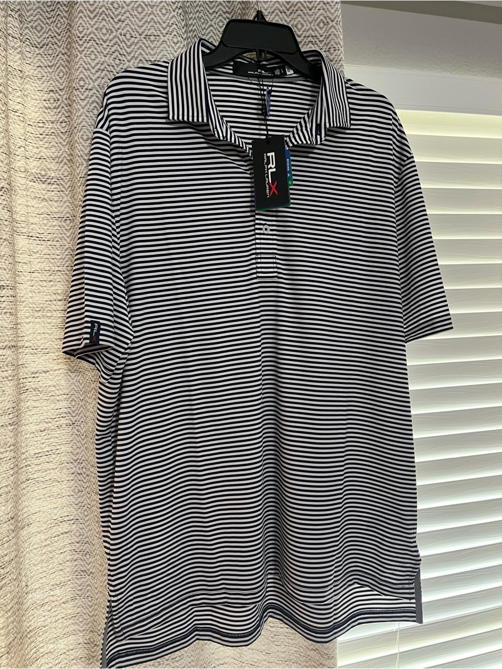 Polo by Ralph Lauren Men's  Navy and White Striped Polo